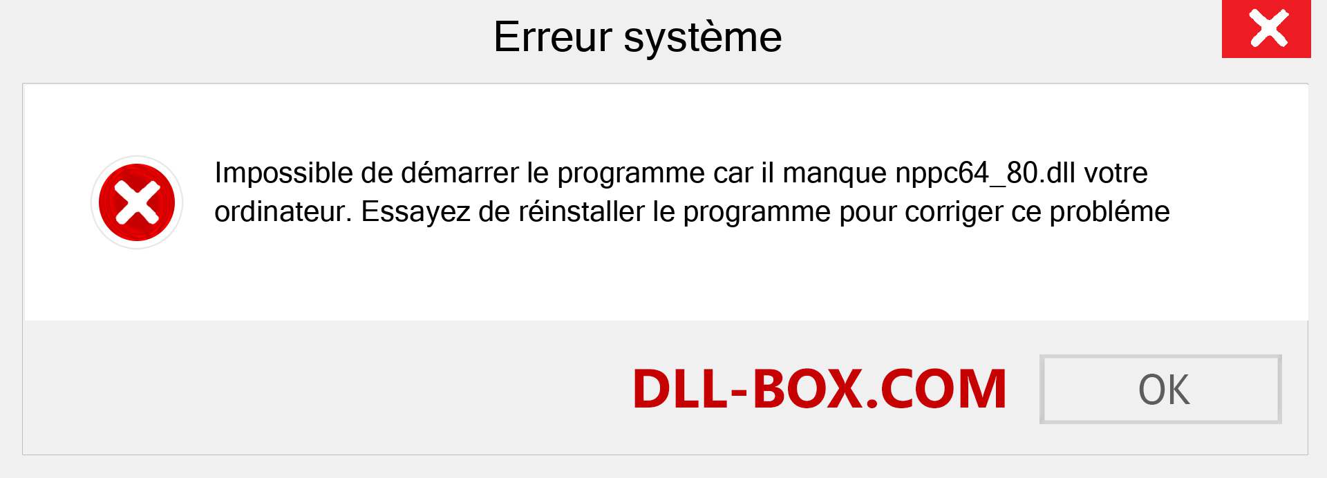 Le fichier nppc64_80.dll est manquant ?. Télécharger pour Windows 7, 8, 10 - Correction de l'erreur manquante nppc64_80 dll sur Windows, photos, images